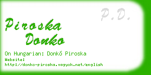 piroska donko business card